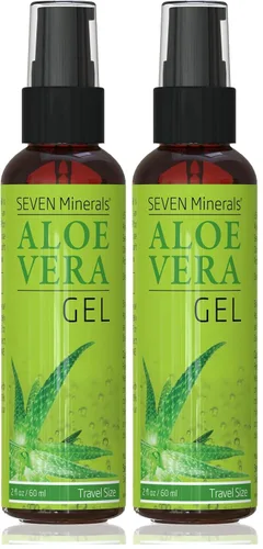 Vista 9 de Seven Minerals, Gel de Aloe Vera Orgánico de Tamaño de Viaje de 100% Puro Aloe Recién Cortado - 2 Fl Oz - Máxima Calidad, Cultivado en Texas