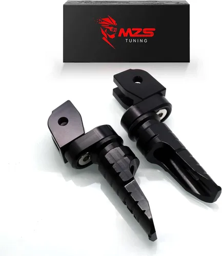 Vista 18 de MZS Estriberas de motocicleta, estriberas delanteras ajustables dobles CNC para el pie del conductor, reposapiés negro compatible con FZ07 FZ09 FZ10