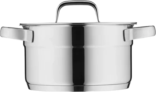 Vista 13 de WMF Compact Cuisine - Juego de cacerolas de inducción de 5 piezas con tapa de cristal, acero inoxidable Cromargan pulido, juego de ollas