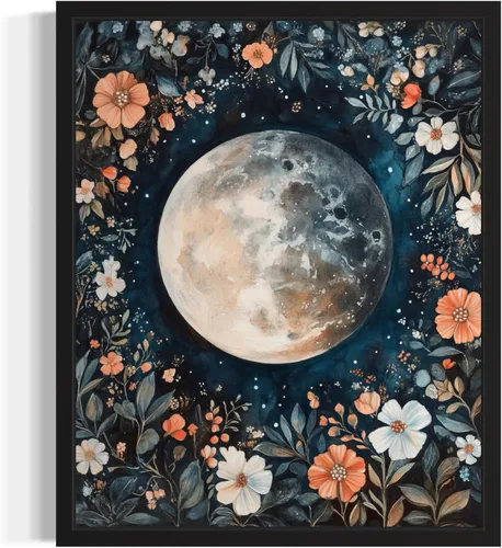 Vista 15 de Póster de Arte de Murciélago, Estilo William Morris Retro de Mediados de Siglo Botánico Victoriano Academia Oscura Decoración Gótica Galería 10a