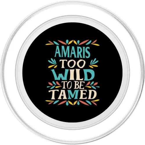 Vista 2 de AMARIS Name Cute Retro Girls Wildflower AMARIS Name PopSockets MagSafe PopGrip for iPhone