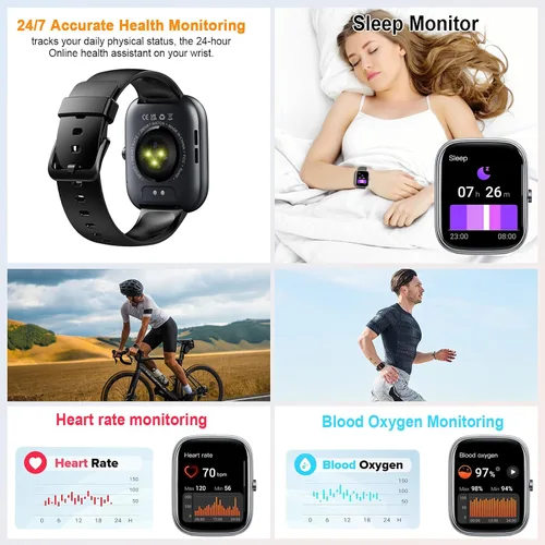 Vista 4 de Reloj inteligente para hombres y mujeres, reloj inteligente HD 2025 de 1.91 pulgadas (respuesta/hacer llamadas), más de 112 modos deportivos