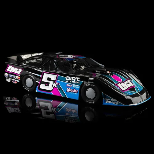 Vista 22 de Losi 22S RC Car Dirt Modelo tardío, azul, 1/10 2WD RTR Dirt Oval