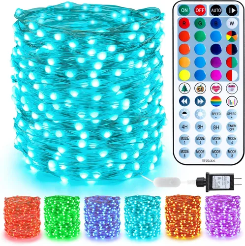 Vista 13 de BrizLabs - Luces de hadas que cambian de color, 66 pies, 200 LED para Navidad y Halloween