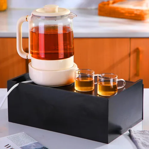 Vista 2 de Cinnvoice Organizador de bolsas de té Caja de almacenamiento de té de Negro