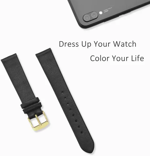 Vista 7 de WOCCI Correas de reloj elegantes, correas de repuesto de cuero genuino para hombres y mujeres, ancho de la banda 8 mm 10 mm 12 mm 13 mm 14 mm 16 mm