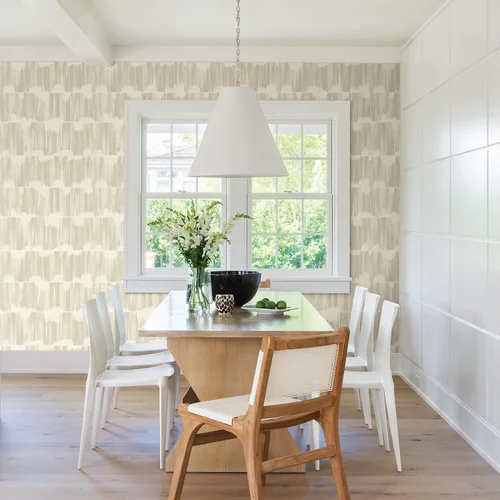 Vista 4 de A-Street Prints 2764-24345 Serendipity Shibori - Papel pintado, color beige