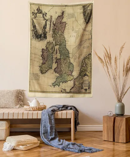 Vista 31 de Lunarable Tapiz mexicano, tema de cultura latinoamericana, sombrero de paja, manta de serape de Maracas, decoración de tela para colgar en la pared