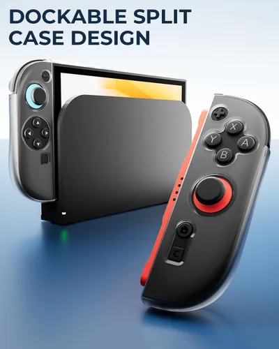 Vista 8 de Pro Controllers Accessories Bundle for Nintendo Switch 2 18-in-1: Carrying Case, Screen Protector, Thumb Grip for Joycon, Dockable Console