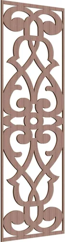 Vista 26 de 9 3/8"W x 24 3/8"H x 1/4"T Bellaire Decorativos Paneles de pared de madera calado, abedul