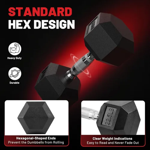 Vista 8 de Dumbbell 2.5-100lb, Weights Dumbbells for Women&Men for Home Gym