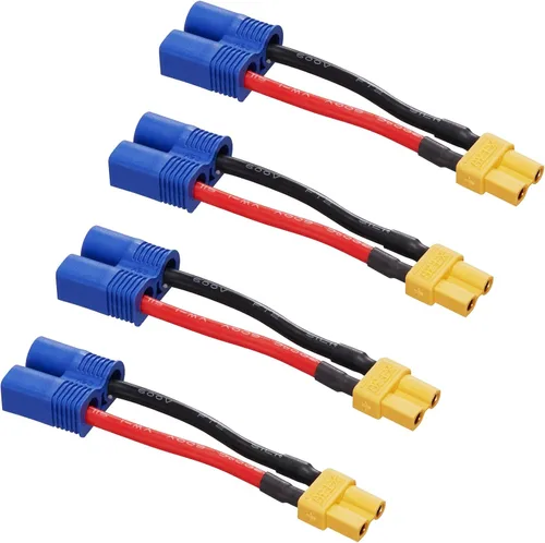 Vista 9 de Conector hembra 10AWG Ec5 a SAE, paquete de 2 cables SAE a EC5 de alimentación automotriz, adecuado para batería solar de coche, 5.9 in