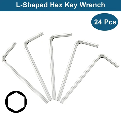 Vista 3 de Biaungdo 24 llaves hexagonales de 0.098 in, llave Allen pequeña, llave hexagonal en forma de L, juego de llaves hexagonales, herramienta