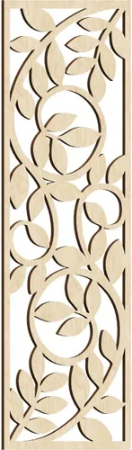 Vista 107 de 9 3/8"W x 24 3/8"H x 1/4"T Utica Decorativo Fretwork Madera Paneles de Pared, Abedul