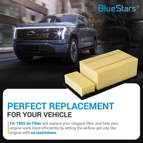 Vista 2 de BlueStars Filtro de aire de motor FA-1902 de alta capacidad de alta calidad, compatible con Ford F250 F350 F450 F550 Super Duty Powerstroke 6.7L