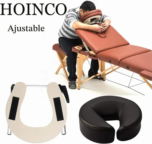 Vista 2 de Reposacabezas de masaje - Almohada ajustable en forma de U de aluminio para cama y cuna facial - Equipo de spa de belleza
