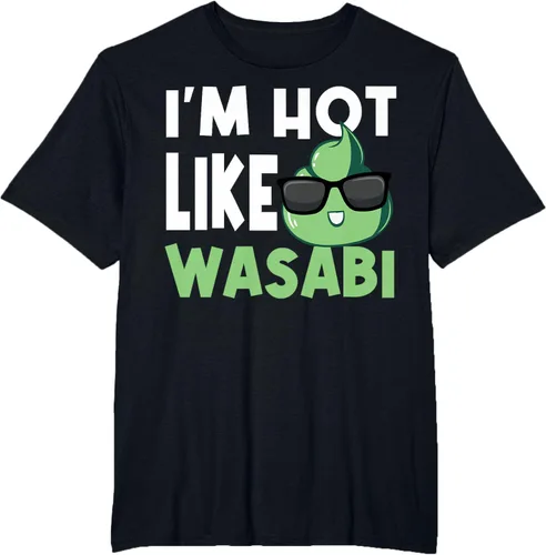Vista 29 de Wasabi - Camiseta de condimentos de pasta picante de rábano picante japonés, Negro