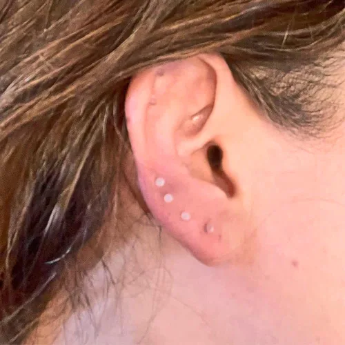 Vista 3 de Anillo de nariz transparente Bioflex, aretes de nariz en forma de L, sacacorchos para la nariz, piercing para el cuerpo, conjunto de joyas