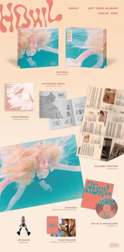 Vista 2 de CHUU - Aullido (1er Mini álbum) CD+Póster plegado (2 vers. Set, 2 carteles plegados)