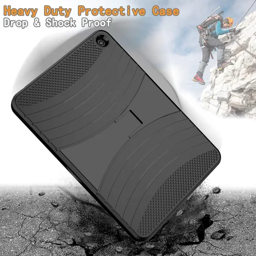 Vista 5 de EpicGadget Funda híbrida resistente para Amazon Fire HD 8 / Fire HD 8 Plus (12ª generación, lanzada en 2022) con función atril + 1 protector