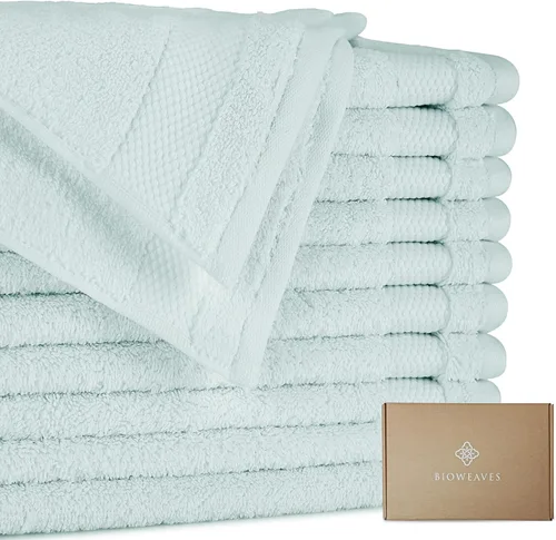 Vista 10 de BIOWEAVES 100% Algodón Orgánico 700 GSM Suave Juego de Toallas Premium de 6 Piezas Certificado GOTS, 2 Toallas de Baño, 2 Toallas de Mano y 2 Paños