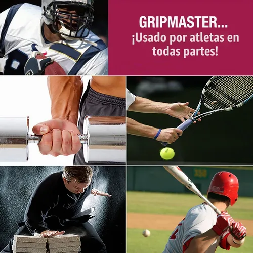 Vista 8 de Prohands Gripmaster - Ejercitador de mano (fortalecedor de agarre de mano), con resorte, sistema de pistón de dedos, aislamiento y ejercicio de cada
