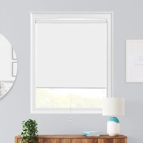 Vista 2 de CHICOLOGY - Persianas enrollables, sin cordón, para el hogar, accesorio de ventana, persianas de puerta, con filtración de luz, blanco chantilly