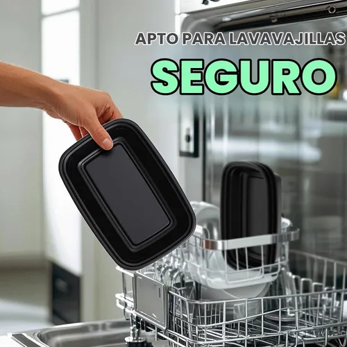 Vista 4 de WUHUIXOZ Contenedor de preparación de comidas, paquete de 50 recipientes de almacenamiento de alimentos de 32 onzas con tapas, caja Bento desechable