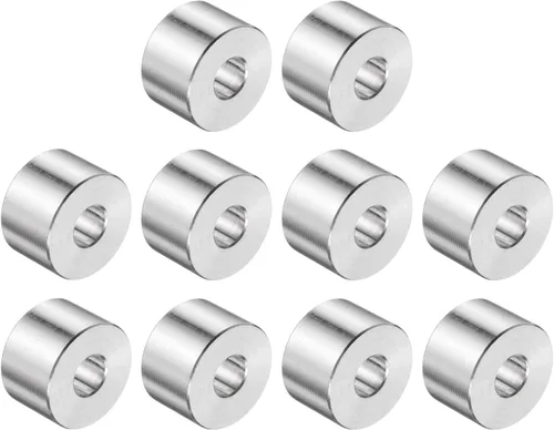 Vista 40 de uxcell 10 piezas de espaciador de acero inoxidable de 3/8" de diámetro interno x 3/4" de diámetro exterior x 1" de longitud, espaciador de rosca
