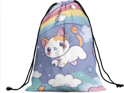 Vista 58 de Bolsa de agarre de gimnasia de piel de animal, bolsa de gimnasia con cordón ajustable, bolsa de cuerda para fauna silvestre, Mariposas Galaxy