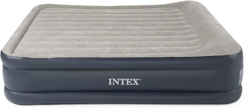 Vista 2 de Intex Dura-Beam - Colchón inflable de lujo de 16.5 pulgadas con bomba interna incorporada, tamaño King