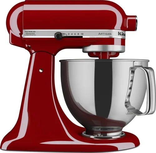 Vista 13 de KitchenAid Artisan Series Batidora de Pie con Cabezal Inclinable de 5 Cuartos con Escudo Vertedor KSM150PS, Crema de Almendra