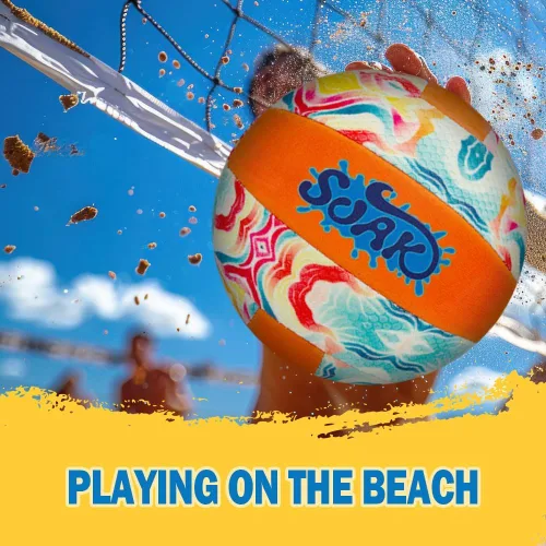 Vista 6 de SOAK Balón de voleibol de playa suave, brilla por la noche, pelota de voleibol impermeable para interiores y exteriores para adultos, adolescentes