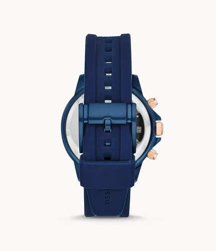 Vista 2 de Fossil Bannon BQ2498 - Reloj multifunción de silicona azul