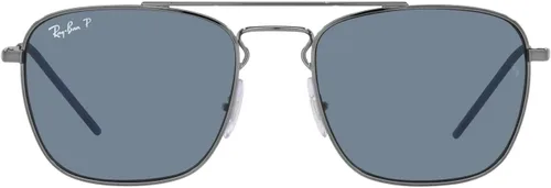 Vista 6 de Ray-Ban Man Sunglasses Black On Gold Frame, Grey Lenses, 55MM Negro sobre oro/gris claro gradiente gris oscuro