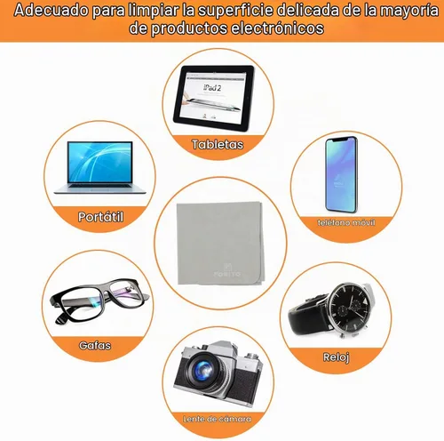 Vista 4 de F FORITO Paño de limpieza de microfibra de 13 pulgadas con protección de impresión de teclado de pantalla, protector de teclado para laptop