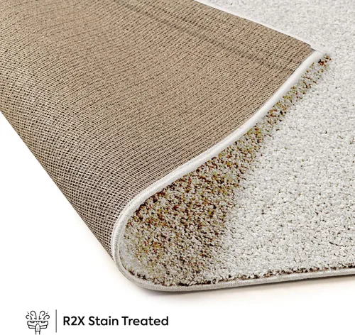 Vista 7 de Ambiant Alfombras de Área de Color Sólido Aptas para Mascotas Blanco Hueso - Rectángulo de 8' x 10', Interior, Resistente a las Manchas, Perfecta