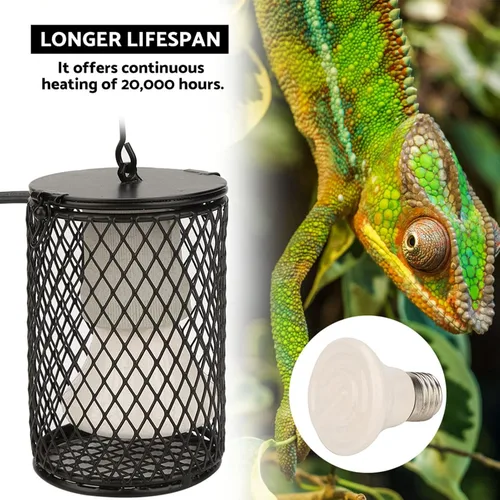 Vista 6 de Tbest Lámpara de calor para reptiles, calentador de jaula de pájaros, nano de reptiles, calentador de gallinero, más seguro que las lámparas