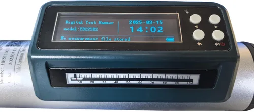 Vista 3 de Martillo de prueba de hormigón Schmidt digital con pantalla OLED - Martillo de rebote compatible con ASTM C805 para pruebas no destructivas