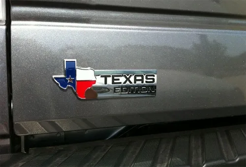 Vista 4 de Muzzys Insignia de emblema XL Texas Edition se adapta a la puerta trasera F150 F250 F350, universal para Ram Tundra, Tacoma, F150, Silverado, Titán