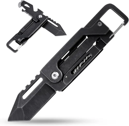 Vista 8 de EDCFANS Llavero multiherramienta con cuchillo, llaveros multiherramienta, regalos del Día del Padre para hombres, cuchillos de bolsillo Tanto