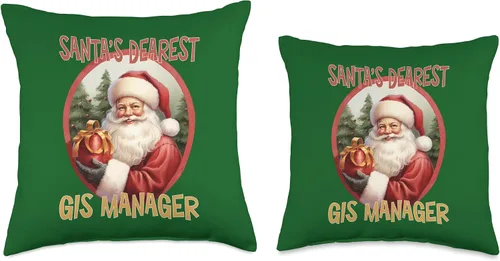 Vista 3 de GIS MANAGER Gifts GIS Manager - Almohada de Navidad, 16 x 16 pulgadas, multicolor