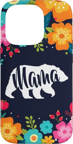 Vista 17 de Mama Bear - Funda para iPhone 17 con diseño de flores florales