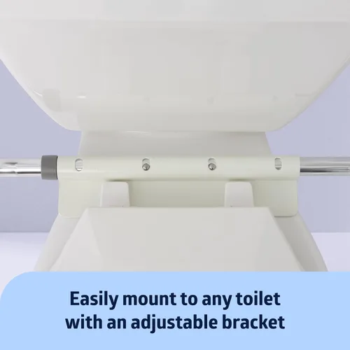 Vista 6 de Medline 's Guardian barra de seguridad para inodoro con altura ajustable para seguridad en el baño seguridad, ayuda en el baño y barra de sujeción
