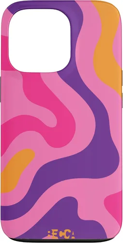 Vista 10 de Retro Liquid Swirl Groovy Abstract Pattern Wave Purple Phone Case for iPhone 17