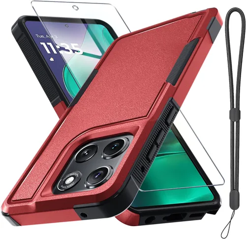 Vista 49 de Funda compatible con Moto G 5G 2024, cuerpo completo, resistente, resistente, a prueba de golpes, con correa de cordón, protector de pantalla