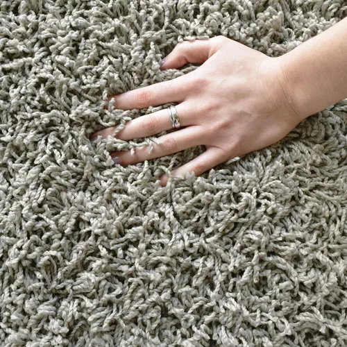 Vista 8 de Alfombra acogedora y suave de pelambre de felpa de iCustomRug., Sintético, Gris claro