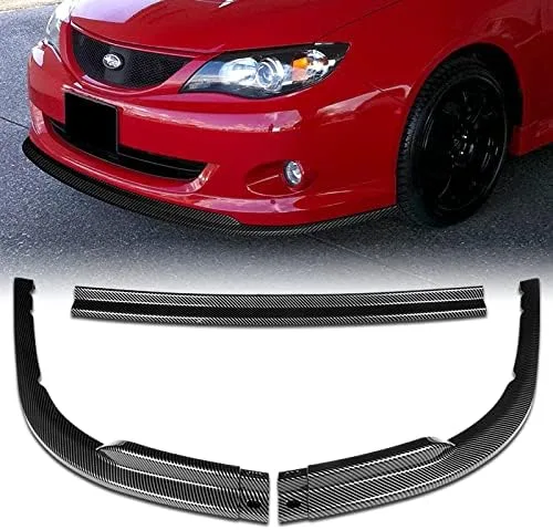 Vista 11 de EPARTS - Juego de 3 piezas de alerón de parachoques delantero estilo CS para barbilla, protector compatible con Subaru Impreza WRX 2008-2010
