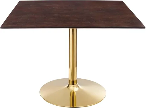 Vista 17 de Modway EEI-4746-GLD-BLK Verne - Mesa de comedor de mármol artificial de 28 pulgadas, color negro dorado