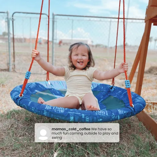 Vista 6 de Delta Children Paw Patrol - Columpio de platillo de 40 pulgadas para niños, se fija a juegos de columpios o árboles, incluye todos los accesorios